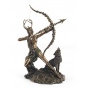 ORIGEN Statue Mythologie Grecque, Artemis, Déesse de la Nature et des Animaux, Antic Line, H 30 cm