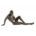 ORIGEN Statuette Résine Homme Nu allongée, Prospection Intérieure, L 26 cm