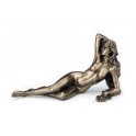 G&S Statuette Femme, Effet Bronze : Caresse, L 21 cm