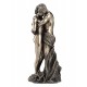 SIGNES GRIMALT Statuette Résine Couple Nu, Les Amants Enlacés, Finition Antic Line, Hauteur 27 cm