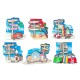 Set 6 magnets Frigo aimantés, Plage, Surf et Bord de Mer, H 6,5 cm