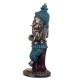 Grande Statuette Ganesh Antic Line Bleue, H 31 cm