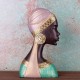 Zen et Ethnique Statue Profil Beauté Africaine 25 cm