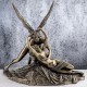 Statuette Couple Nu : Psyché et Cupidon, Le baiser de l'Amour (Antonio Canova), L 20 cm
