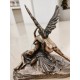 Statuette Couple Nu : Psyché et Cupidon, Le baiser de l'Amour (Antonio Canova), L 20 cm