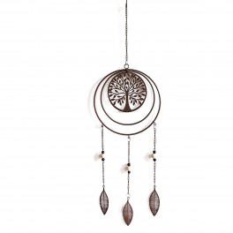 Vidal Regalos Pendentif mobile arbre de vie avec feuilles métalliques