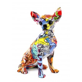 SIGNES GRIMALT Figure Résine Chihuahua Graphiti 25 cm
