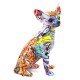Vidal Regalos Statue Résine : Chihuahua en résine, Collection Graffiti, H 25 cm Multicolore