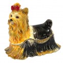 Verre Cadeaux Boîte Décorative Yorkshire Terrier 7 x 5 x 7 cm Métal