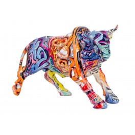Statue Taureau Design, Collection Ubik, Pop Culture, Multicolore, L 28 cm