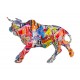 Statue Taureau Design, Collection Ubik, Pop Culture, Multicolore, L 28 cm