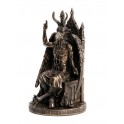 SIGNES GRIMALT Statue Mythologie Occulte, Baphomet, l'idole barbue à tête de bouc, H 24 cm