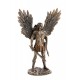 SIGNES GRIMALT Statuette résine Antic Line : L'archange Saint Michel, Bouclier et Glaive, Hauteur 28 cm