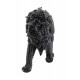 SGRIMALT Statuette Lion XL Noir, Collection Black Rock, Polyrésine Semi-Brillante, L 45 cm