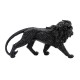 SGRIMALT Statuette Lion XL Noir, Collection Black Rock, Polyrésine Semi-Brillante, L 45 cm
