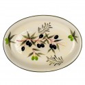 BY SIGRIS Signes Grimalt Assiette ovale olives Cuisine | Ustensiles Blanc - 4x28x39 cm