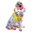 ORIGEN Statue Résine Design : Basset Hound, Collection Graffiti, H 21 cm