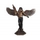 SIGNES GRIMALT Statuette Résine Antic Line : Guerrier ailé Steampunk et Masque de Corbeau, Hauteur 25 cm