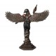 SIGNES GRIMALT Statuette Résine Antic Line : Guerrier ailé Steampunk et Masque de Corbeau, Hauteur 25 cm