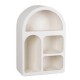 Étagère murale design Arrondi en Bois Mdf Blanc Écru de 60cm