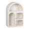 Étagère murale design Arrondi en Bois Mdf Blanc Écru de 60cm