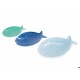 Plateaux de service - Céramique - Ensemble de 3 - Forme de poisson - 27 cm - Couleurs apaisantes