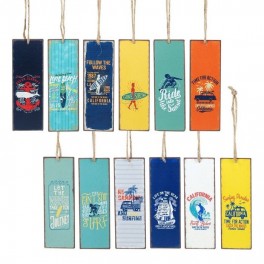 MARQUE PAGE 15cm en Métal et Cordelette Set de 12 Décoration SURF Plage vacances Rétro