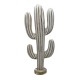 CACTUS Statue Décoration d'Intérieur en Bois de 51cm Gris écru Voyage évasion