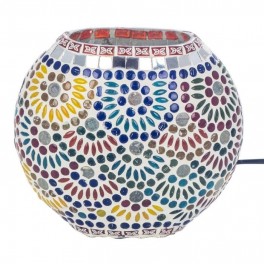 LAMPE Mosaïque ronde en verre à poser Décoration Lumière d'Ambiance 18x16x10cm