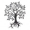 Décoration murale ARBRE de VIE en métal de 57cm couleur Gris Noir Maison de Campagne