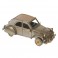 VOITURE Vintage Miniature 2CV en métal de couleur Kaki Cuivre de 20cm Décoration rétro