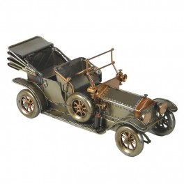 VOITURE rétro Miniature décoration en Métal de 27cm couleur Gris Kaki Cuivre Belle époque