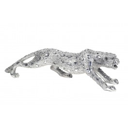 Design Panthère en résine, modèle Silver Drop, longueur 58 cm