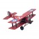 Avion Biplan Miniature en métal, Modèle Rouge, L 35 cm