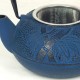 Théière de type japonaise bleue en fonte 0.6 litre