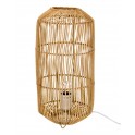Lampe cylindre en rotin, Zen et Organique, Ambiance Bohème, H 39 cm