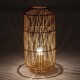 Lampe cylindre en rotin, Zen et Organique, Ambiance Bohème, H 39 cm