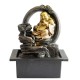 Fontaine d'intérieur : Bouddha Budai Doré et Rocher Cascade, Zentrends. Hauteur 25 cm