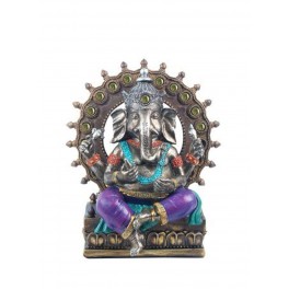 G&S Statuette Ganesh en résine, Modèle Versicolor 2, Hauteur 20 cm