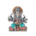 G&S Statuette Ganesh en résine, Modèle Versicolor 1, H 18 cm