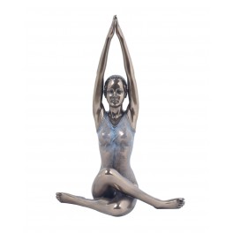 happyDko Statuette Femme Antic Line, Collection Yoga, Modèle 3, H 19 cm