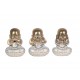 G&S Statuettes Set 3 Moines de la Sagesse, White & Gold, Hauteur15 cm par Figurine