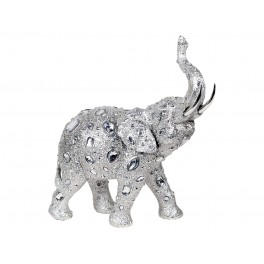 G&S Statuette Eléphant Design : Modèle Silver Drop, H 28 cm