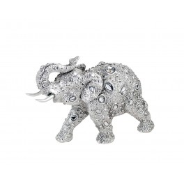 G&S Statuette Eléphant Design : Modèle Silver Drop, Hauteur 13 cm