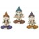 G&S Statuettes Ethniques : Set 3 Ganesh de la Sagesse, Mod Assis, H 21 cm