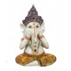 G&S Statuettes Ethniques : Set 3 Ganesh de la Sagesse, Mod Assis, H 21 cm