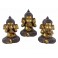 SIGNES GRIMALT Statue Dieu éléphant : Set 3 Ganesh, Collection KANCHANA, Hauteur 17 cm