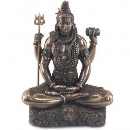 Statuette en polyrésine Shiva de couleur bronze
