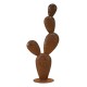 SIGNES GRIMALT Statue Cactus en métal sur Socle, Hauteur 59 cm et Effet rouillé ambré, 59 x 26 x 16 cm