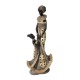 SIGNES GRIMALT Grande Statuette Africaine et Enfant, Beige et Marron, Collection DAKA, Hauteur 37 cm